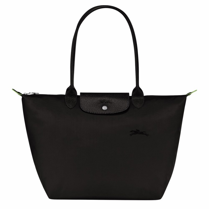 Black Longchamp Le Pliage L Women's Shoulder Bags